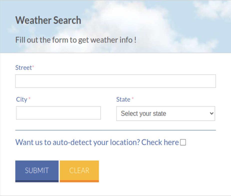 Weather Search Application