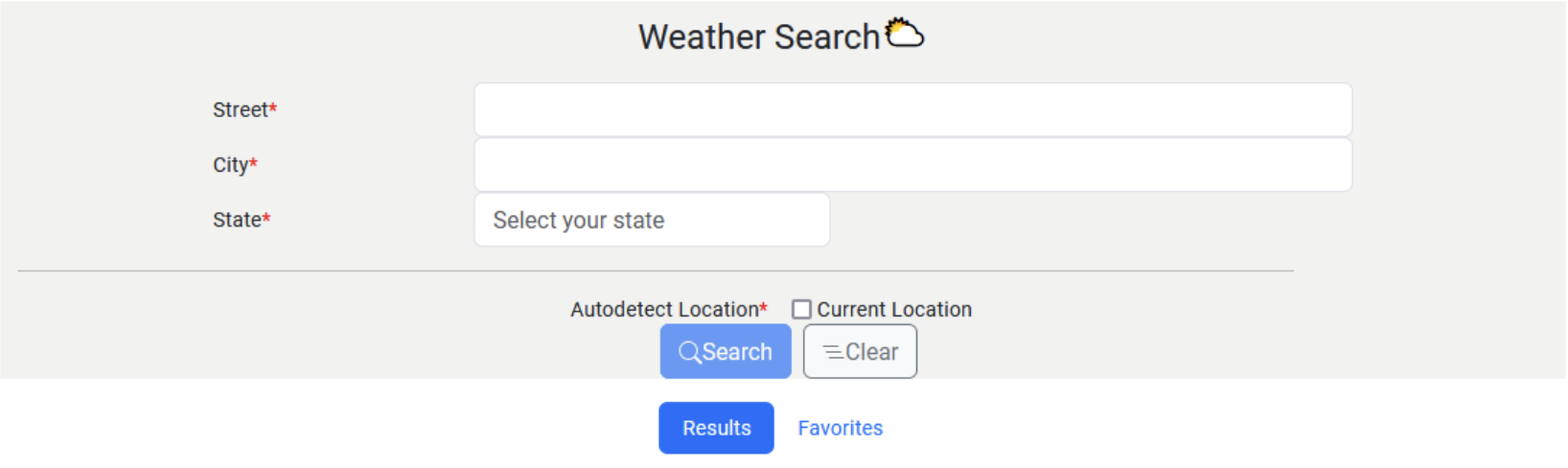 Weather Search Application Second Edition